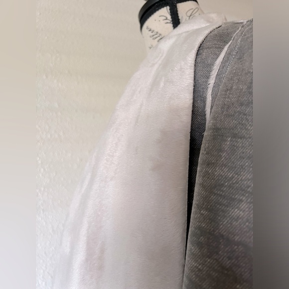 AMADI Camilla Gray Faux Suede Sherpa Duster Jacket - XS - Picture 7 of 11